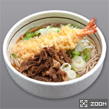 牛肉 えび天そば